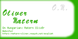 oliver matern business card